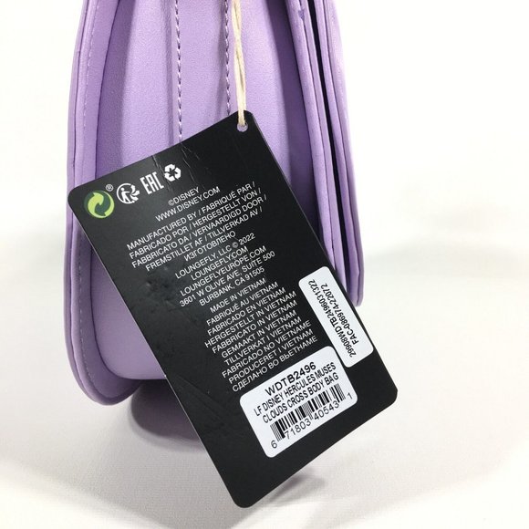 Loungefly Disney Hercules Muses Cloud Crossbody Bag Purple - Picture 6 of 14